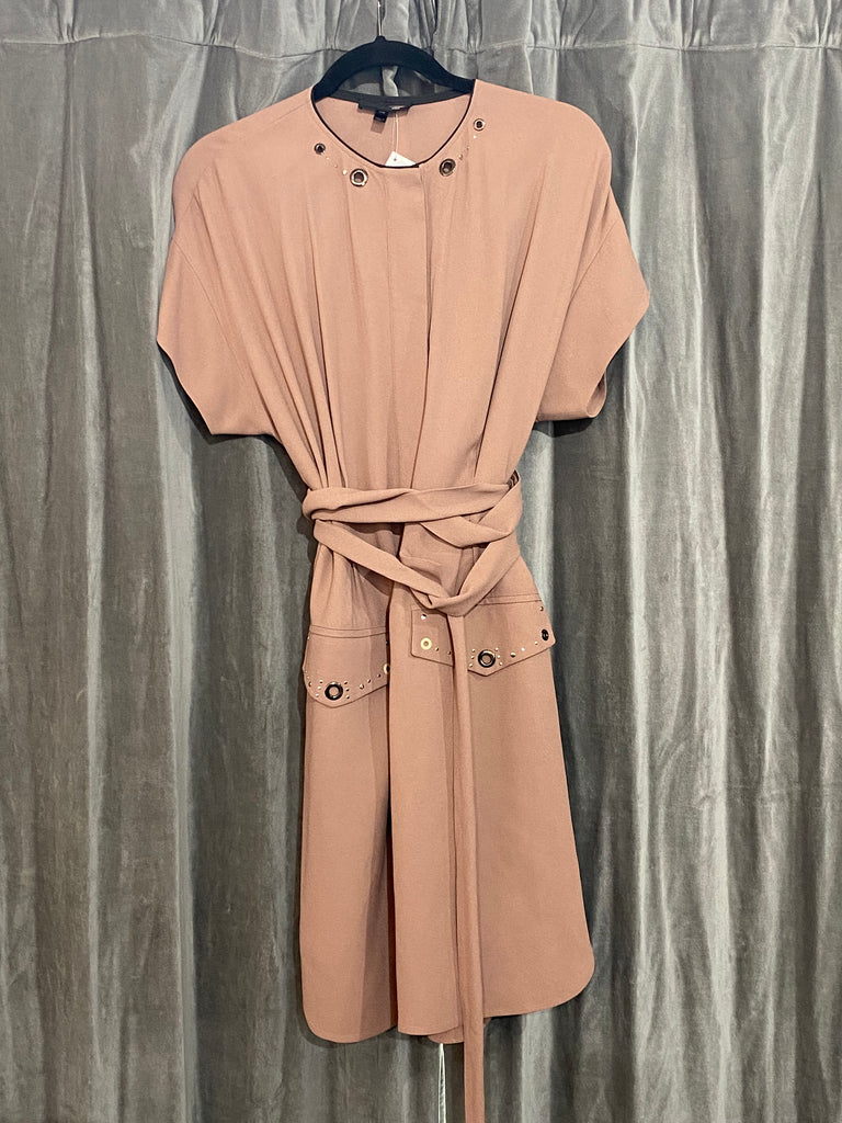 Belstaff Blush Silk Short Sleeve Dress with grommet