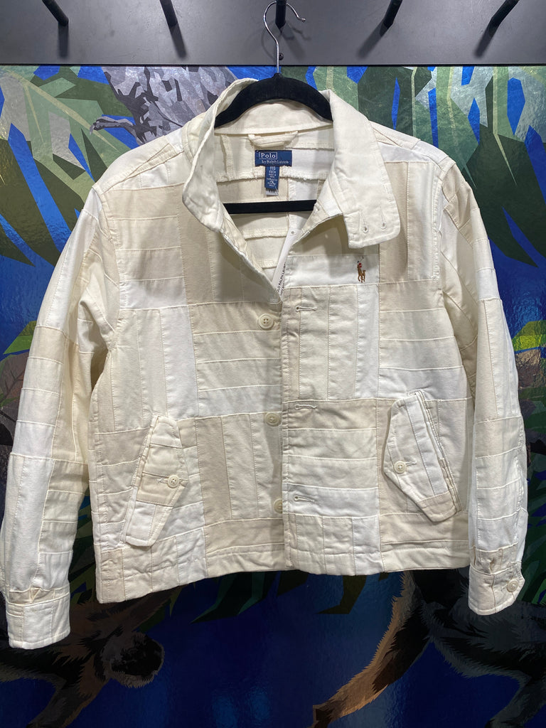 Polo Ralph Lauren Ivory, White, Patchwork Denim Jacket