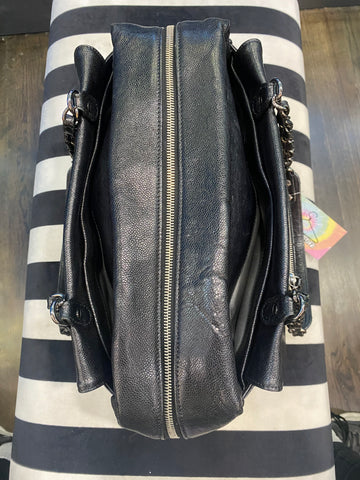 VIntage: Chanel Black Crinkled Calfskin Coco Cocoon Bag Size small