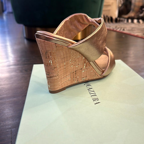 AQUAZZURA Twist Wedge in Light Copper