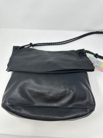Vintage: Bottega Veneta Black leather Foldover Tallis Bag