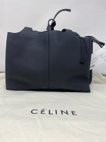 Celine Black Grained Calfskin Tri- Fold Bag