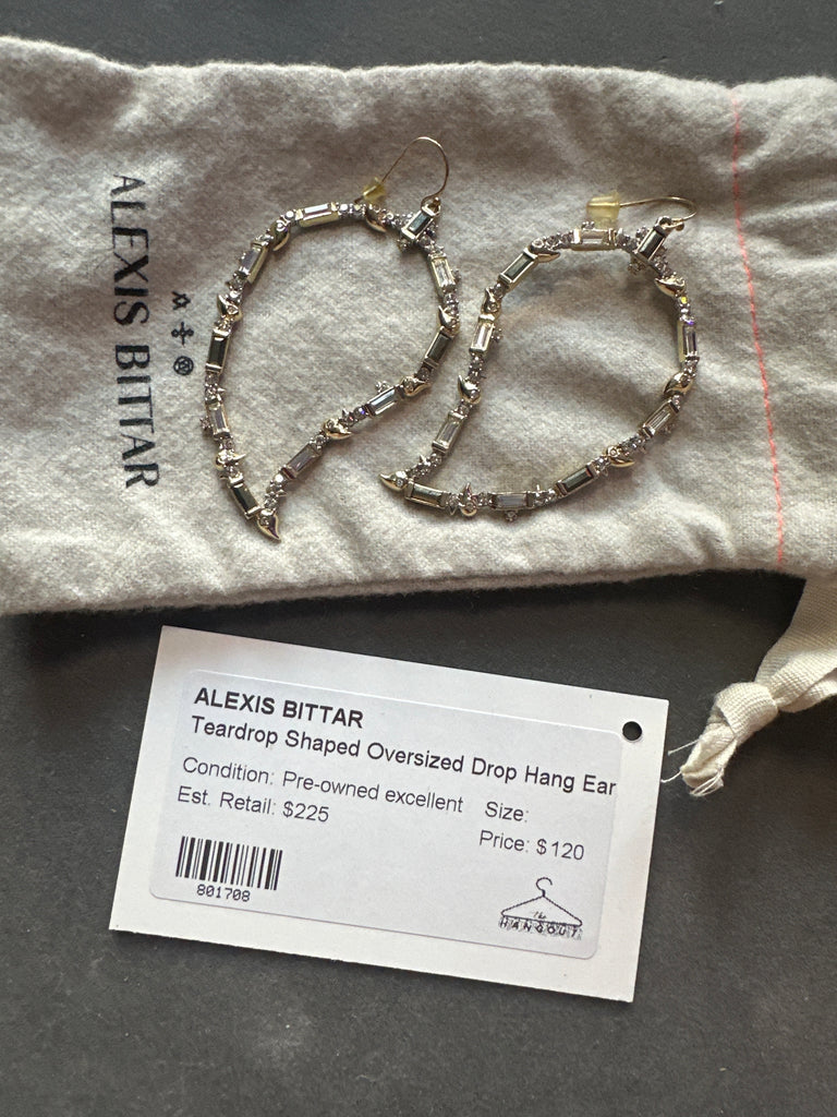 Alexis Bittar Teardrop Shaped Oversized Drop Hang Earring