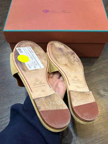 Loro Piana Summer Charm Sandal Suede Goatskin Sandal Egyptian Rock