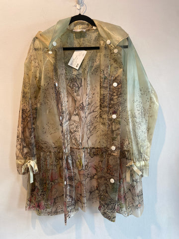 RED VALENTINO Garden Castle Print Raincoat