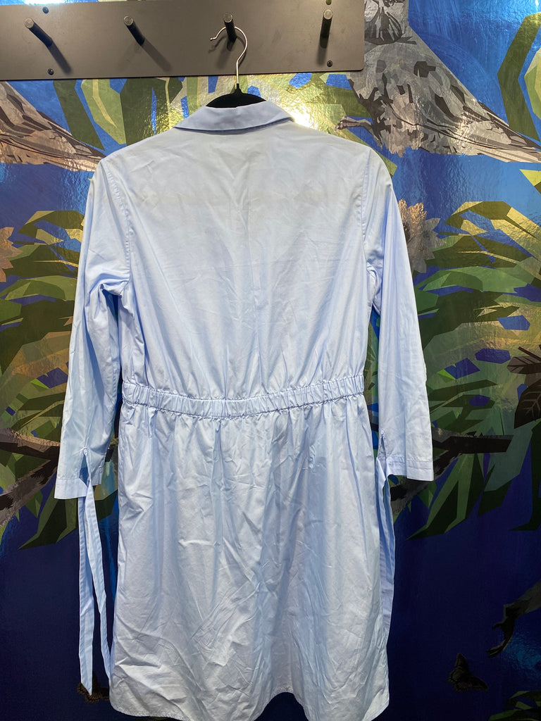 IRIS & INK Blue Collared Button Down Dress