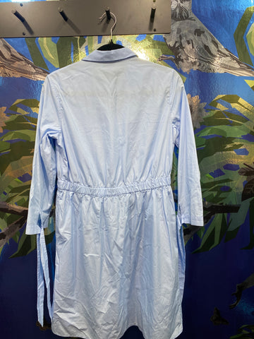 IRIS & INK Blue Collared Button Down Dress