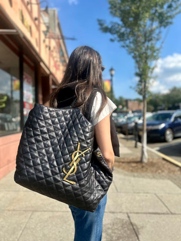 YSL Icare Bag in Black Lambskin Bag