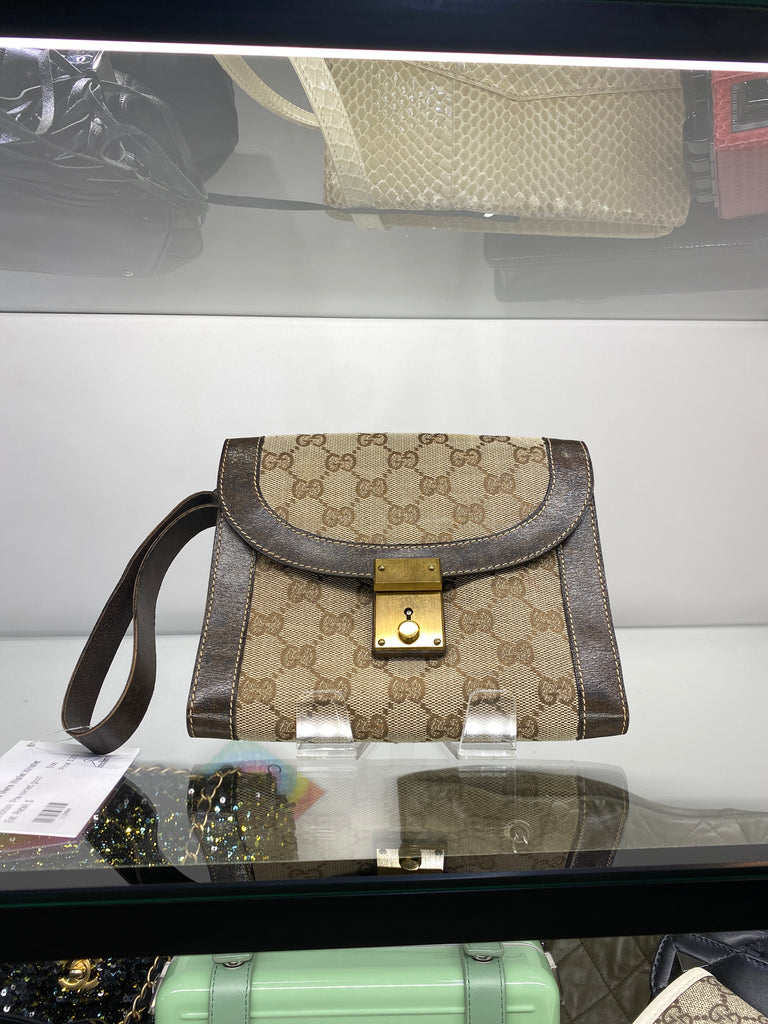 Vintage: Gucci GG Supreme Mens Wallet Wristlet