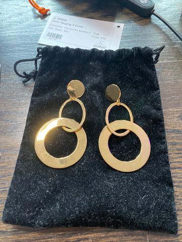 J. Crew Gold Hanging 3 Circle