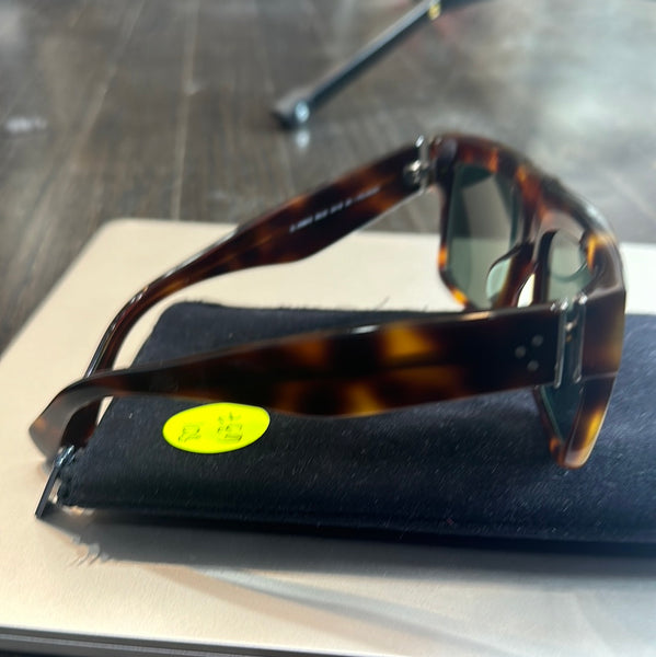CELINE Brown Rectangle Plastic Sunnies