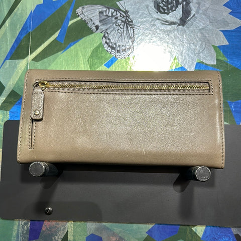 Anya Hindmarch Taupe Snap Large Leather Wallet