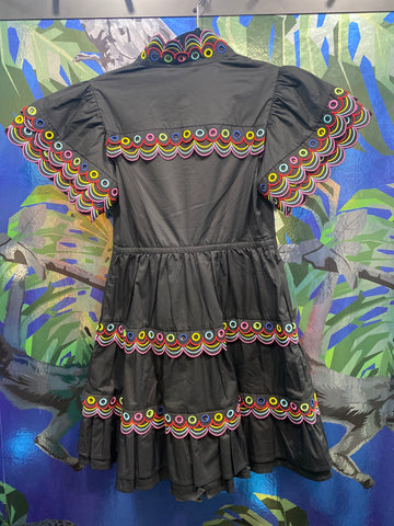 CELIA B Black Cotton Short Sleeve 'MARILLA' Dress
