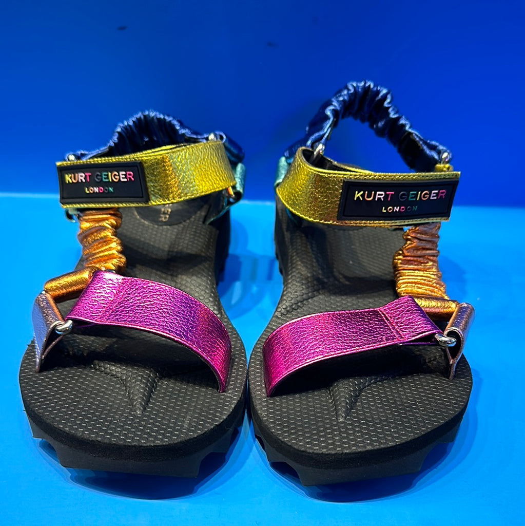 KURT KEIGER 'ORION' Multicolor Leather Strap Sandal