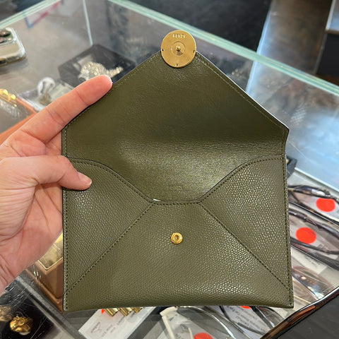 Fendi Envelope small Pouch in Green