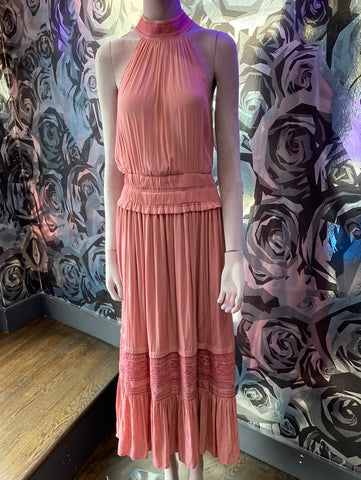 Ramy Brook Pink 'Cadence' Layered Maxi Dress in Medium Pink