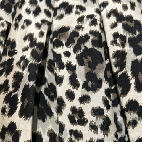 Diane Von Furstenberg Pleated Leopard Skirt