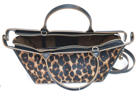 Longchamp Calf Hair Leopard Bag