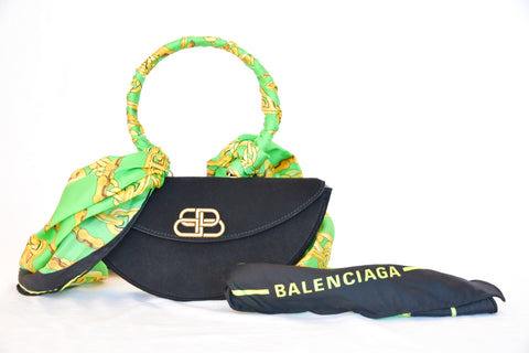 Balenciaga Opera Clutch with Scarf and Top Handle