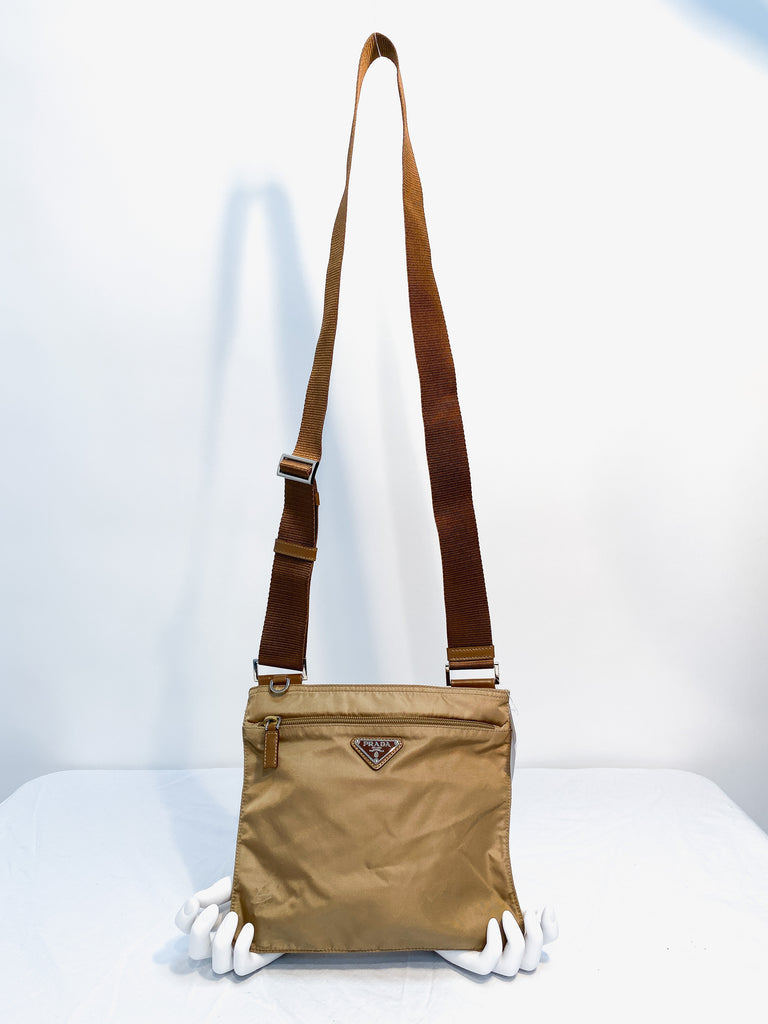 Prada Nylon Khaki Crossbody Bag