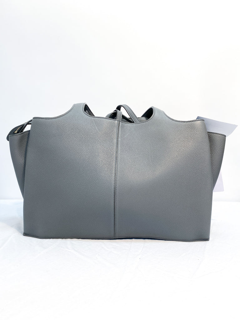Celine Paris Grey Tri Fold Shoulder Bag