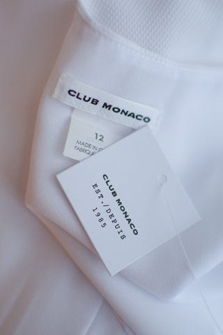 Club Monaco White Backless Romper