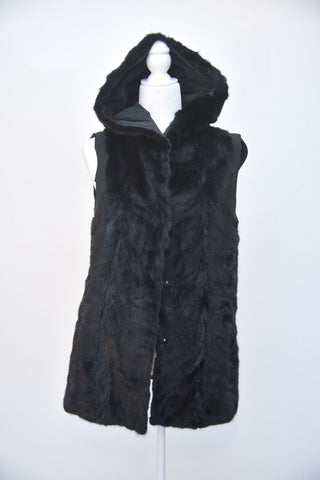 Belle Fare Fox Fur/Nylon Reversible Vest