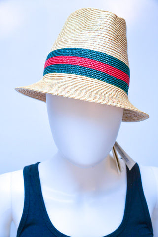 Gucci Abaca Straw Fedora Hat