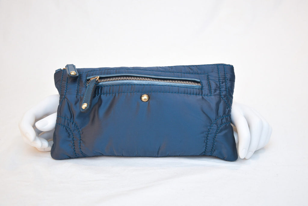 Tod's Blue Zip Rectangle Pouch