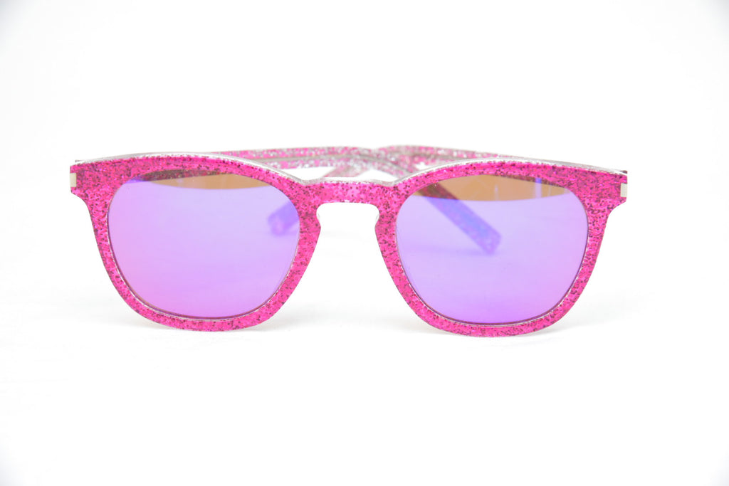 Saint Laurent Pink Glitter Sunglasses