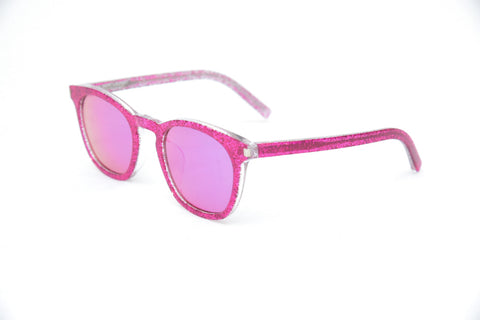 Saint Laurent Pink Glitter Sunglasses