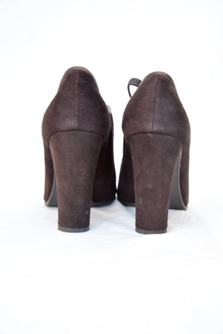 St. John Brown Suede Lace Up Pump
