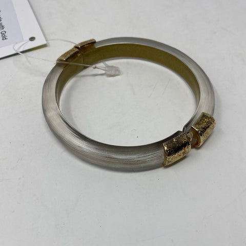 Alexis Bittar Clear Magnetic Closing Bangle with Gold