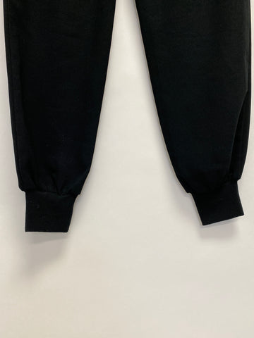 Joie Black Elastic Waist Pants with Knit Cuffs