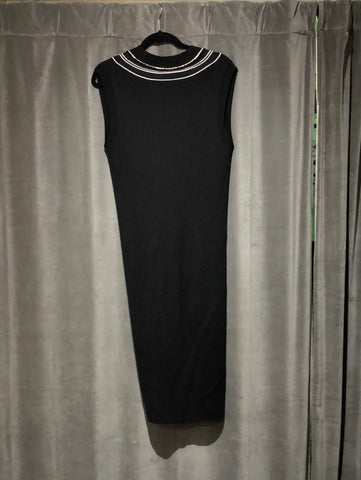 Rag & Bone Black Deep Vee Sweater Dress
