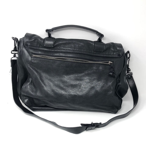 Proenza Schouler PS1 Satchel Medium Black Leather Bag