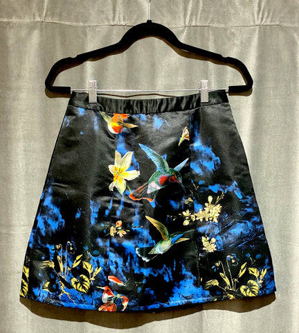 Alice & Olivia Mini Skirt Printed with Birds