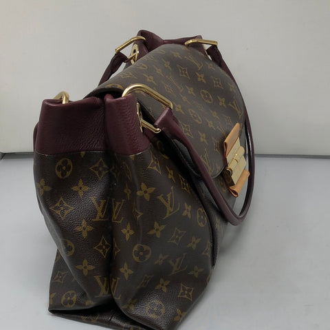 LOUIS VUITTON Brown 'Olympe' Handbag Monogram Canvas Shoulder Bag