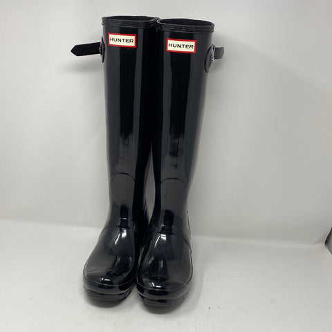 HUNTER Black Rubber Rainboots