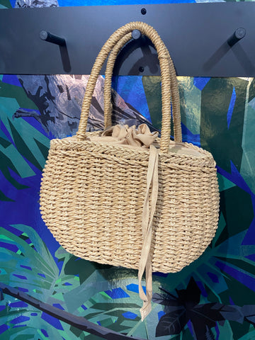 Picnic basket Wicker Drawstring Closure Mini Bag