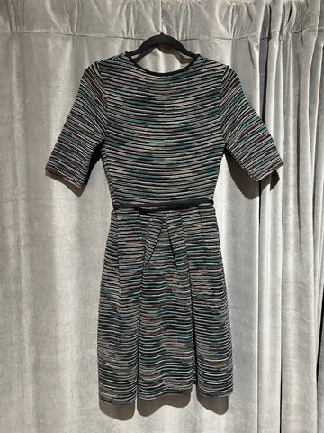 Missoni Short Sleee Fit and Flare Multi Color KNit Dress