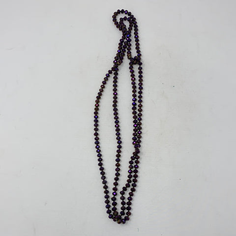 Dark Purple Beaded Necklace