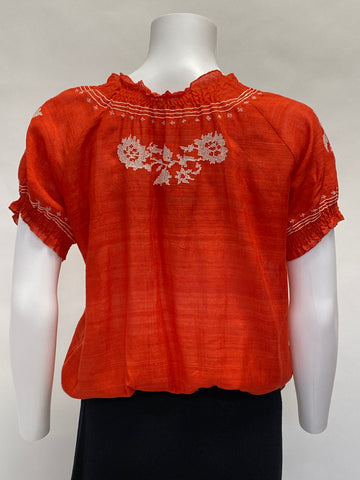 Joie Cotton Embroidered Top