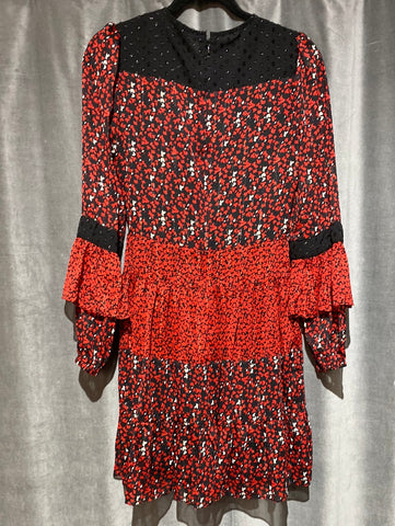 michael kors red floral dress Michael Kors Lightweight floral print dress