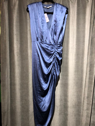 Veronica Beard Silk Like Shoulder Pad Sleeveless Assymmetrical 'CASALA' Dress