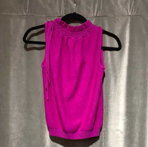 Moschino Cheap & Chic Magenta Sleeveless Wool Blend Top