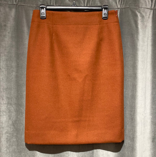 J. Crew Burnt Orange Wool Straight Skirt