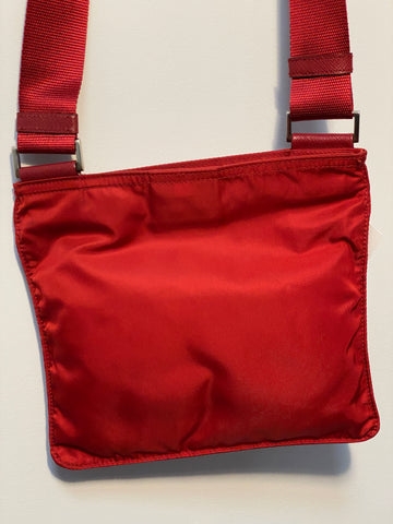 Vintage: Prada Red Nylon Cross body Bag