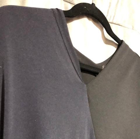 Demoo Parkchoonmoo Sleeveless Navy and Black Stretch Dress