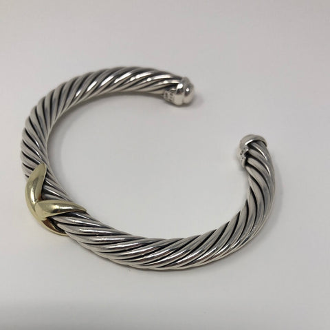 David Yurman X Bracelet with 14K Gold